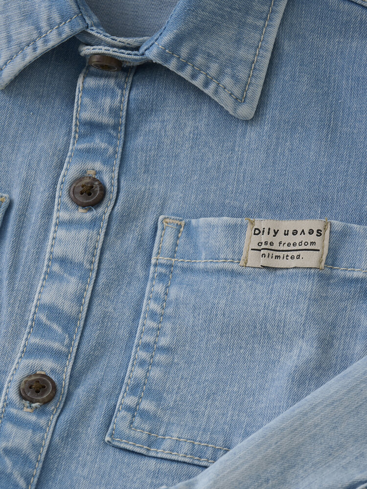 Daily7 Daily7 | Blouse denim backprint