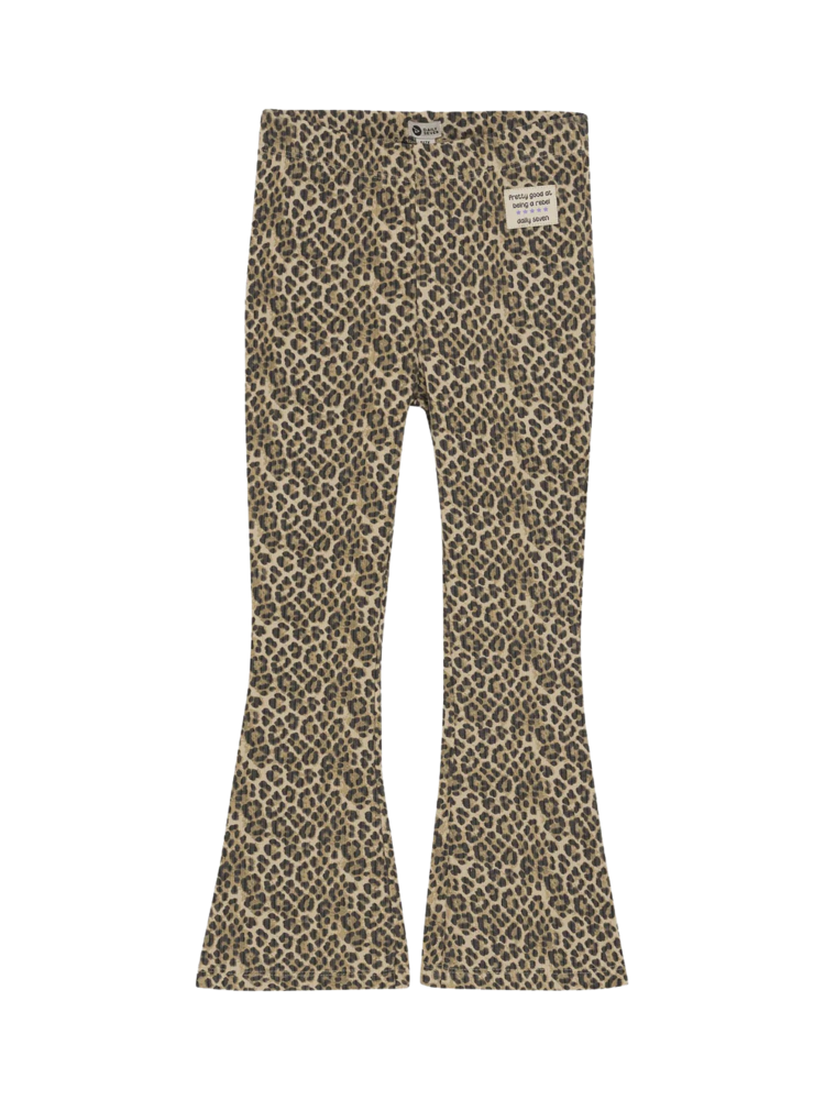 Daily7 Daily7 | Flared legging leopard latte sand