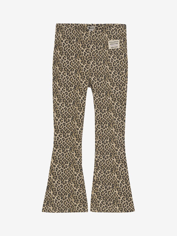 Daily7 Daily7 | Flared legging leopard latte sand