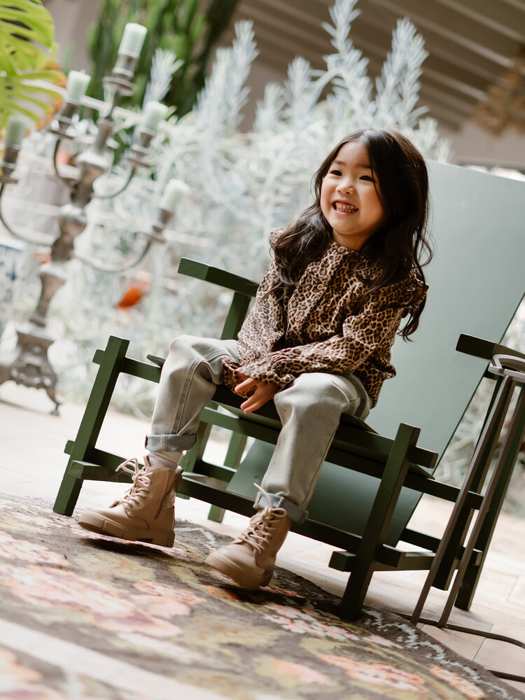 Daily7 Daily7 | Longsleeve leopard latte sand