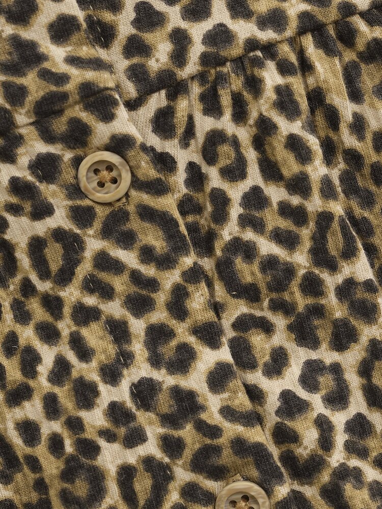 Daily7 Daily7 | Longsleeve leopard latte sand