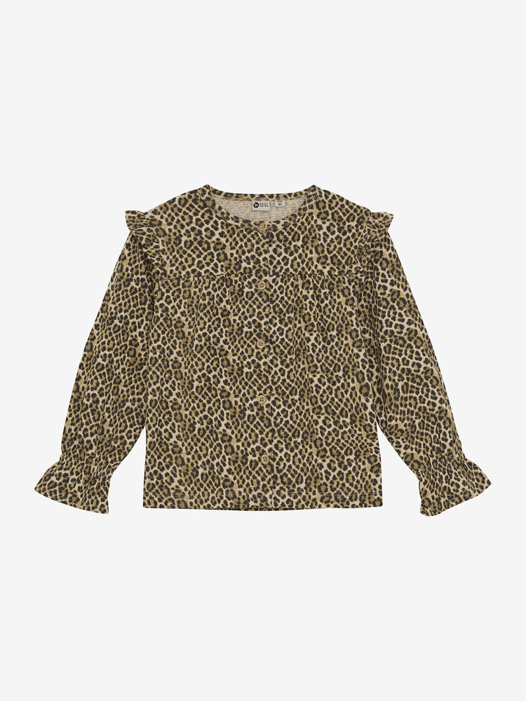 Daily7 Daily7 | Longsleeve leopard latte sand