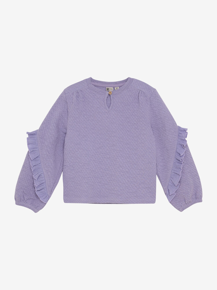 Daily7 Daily7 | Longsleeve Ruffle lila