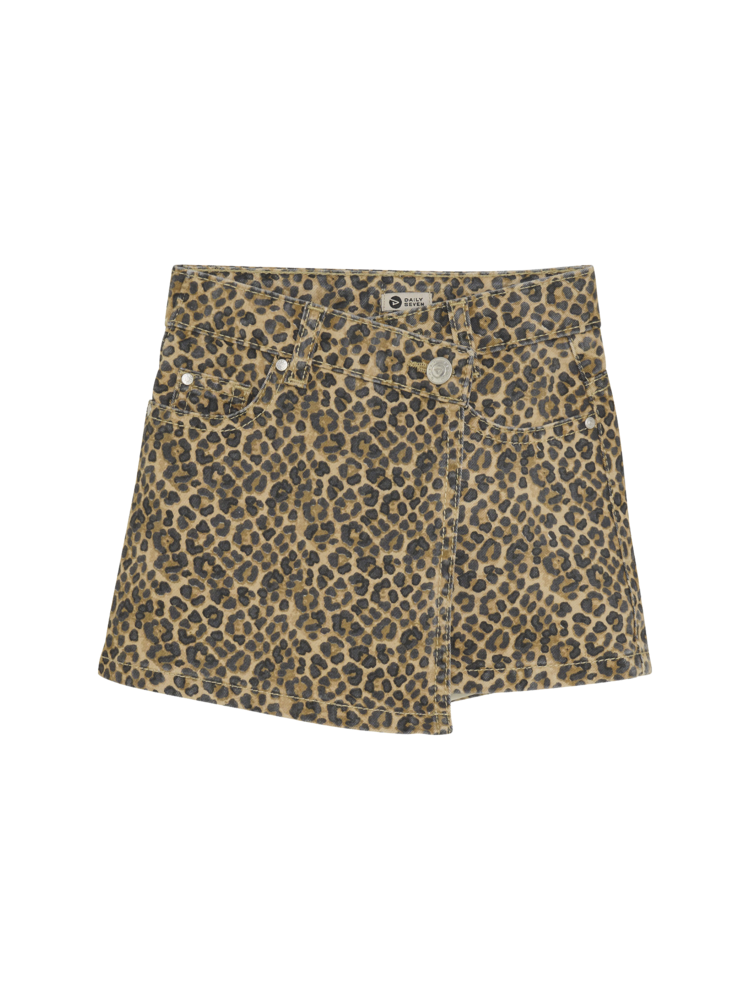 Daily7 Daily7 | Skort Leopard latte sand