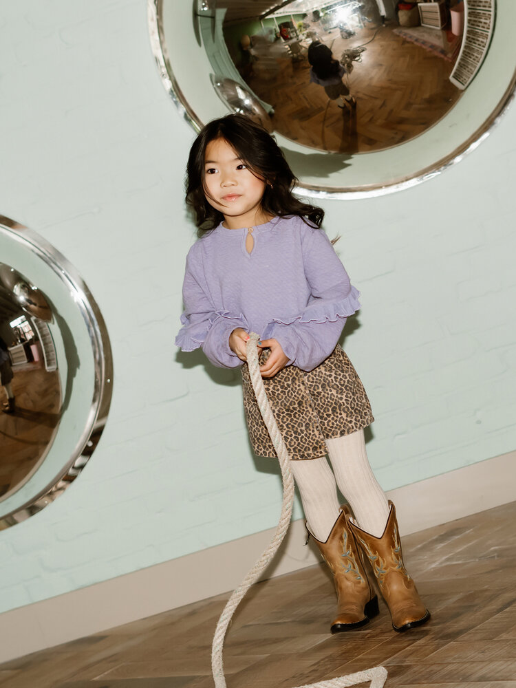 Daily7 Daily7 | Skort Leopard latte sand