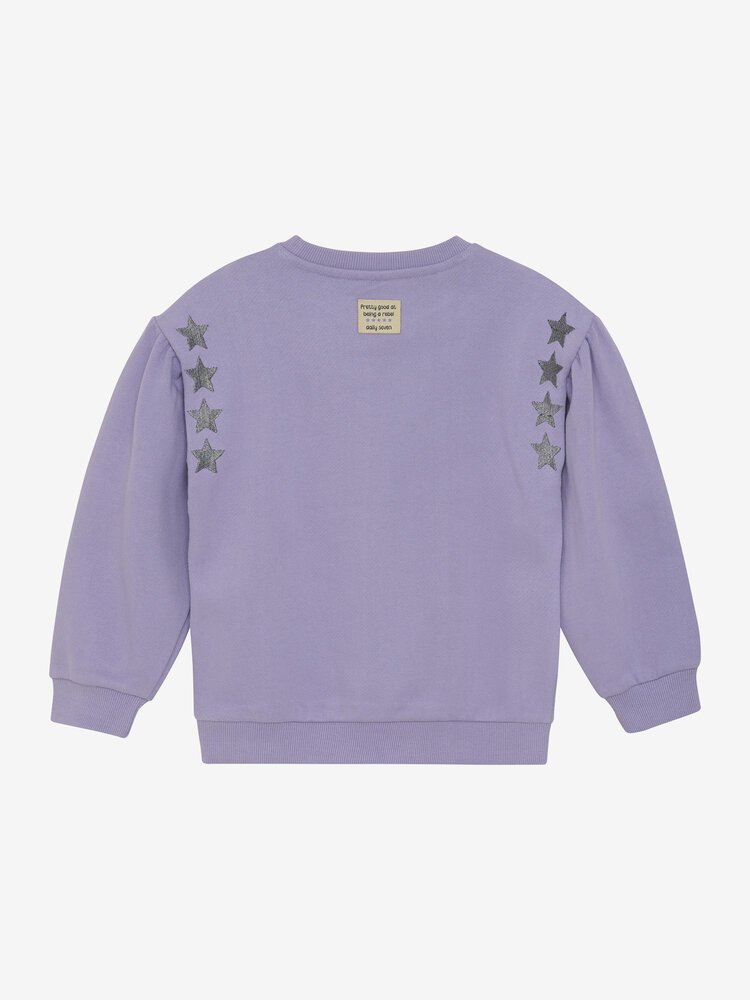 Daily7 Daily7 | Sweater Embroidery paars