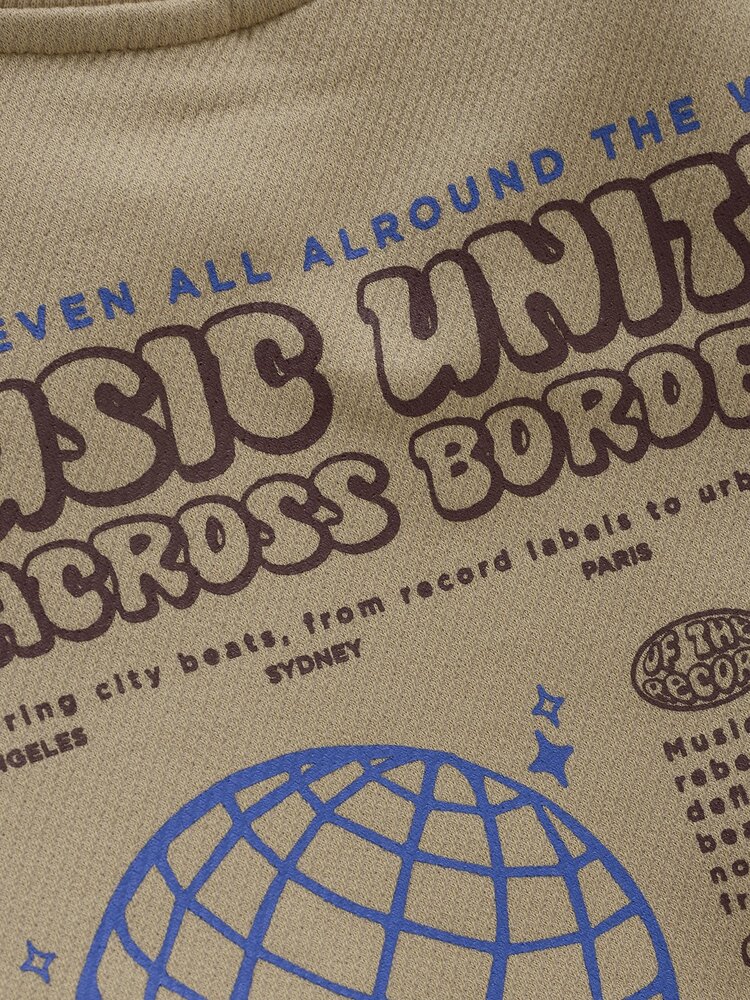 Daily7 Daily7 | Sweater Music oversized latte sand