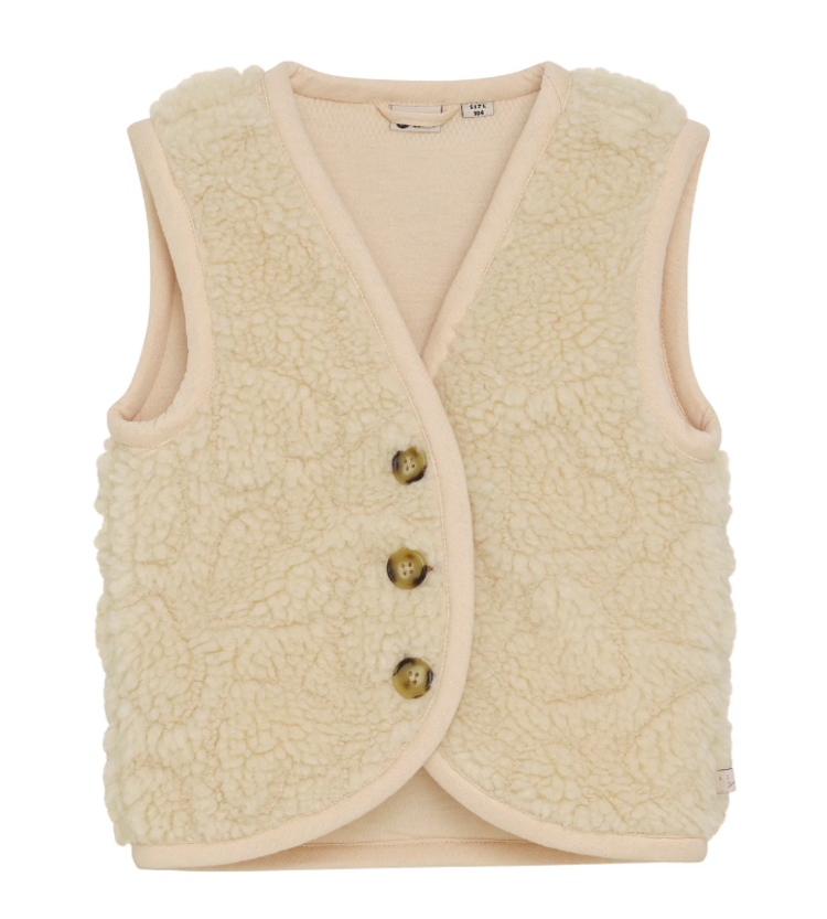 Daily7 Daily7 | Gilet Teddy heart sandshell