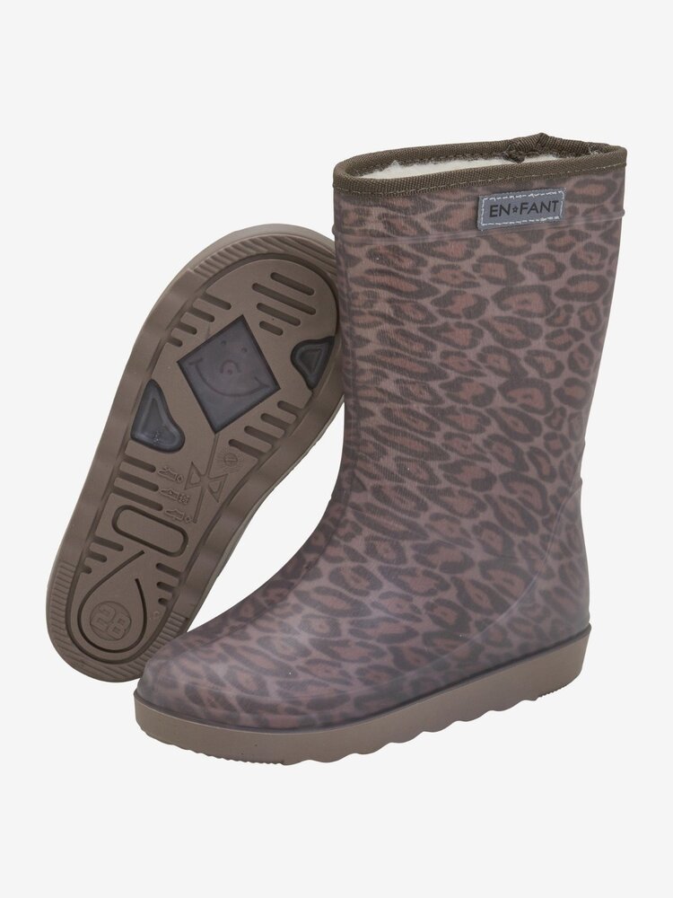 Enfant Enfant | Thermo boots Leopard pine bark