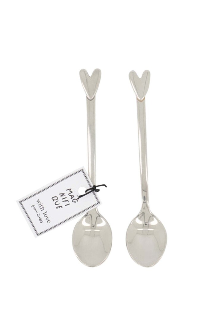 Zusss Zusss | Set van 2 lepels hartje silver