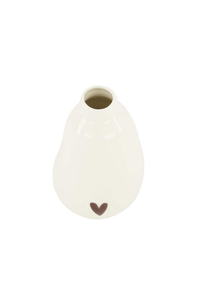 Zusss Zusss | Vaasje keramiek hartje wit/port
