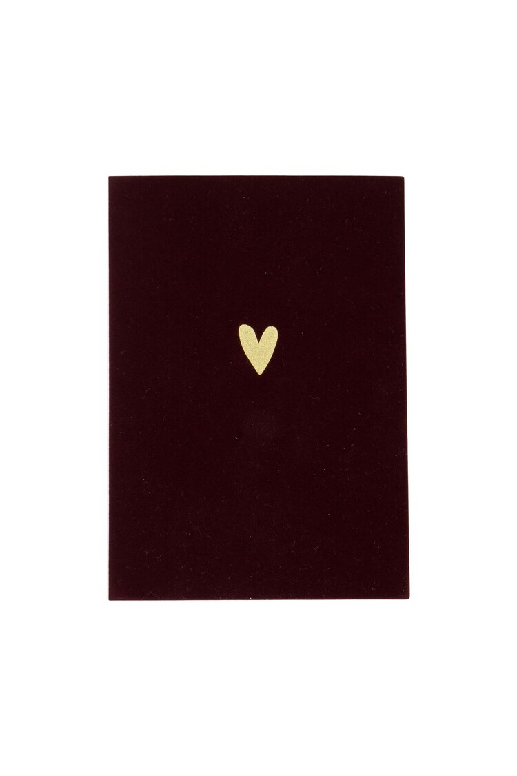 Zusss Zusss | Wenskaart hartje velvet rood
