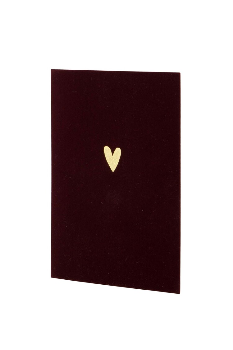 Zusss Zusss | Wenskaart hartje velvet rood