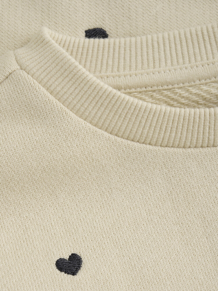 Daily7 Daily7 | Sweaterdress hartjes sandshell