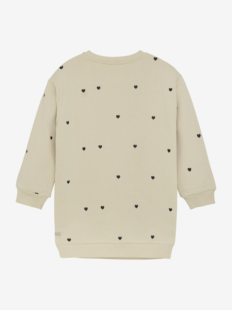 Daily7 Daily7 | Sweaterdress hartjes sandshell