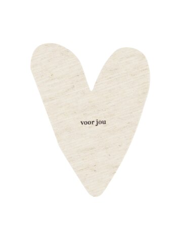 Zusss Zusss | Wenskaart voor jou hartje linnen