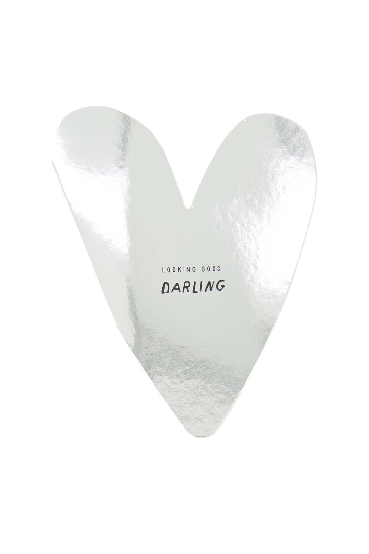 Zusss Zusss | Wenskaart darling hartje zilver