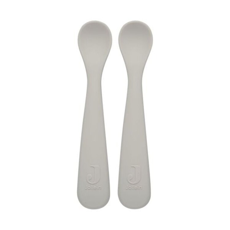 Jollein Jollein | Siliconen lepeltjes storm grey 2stuks