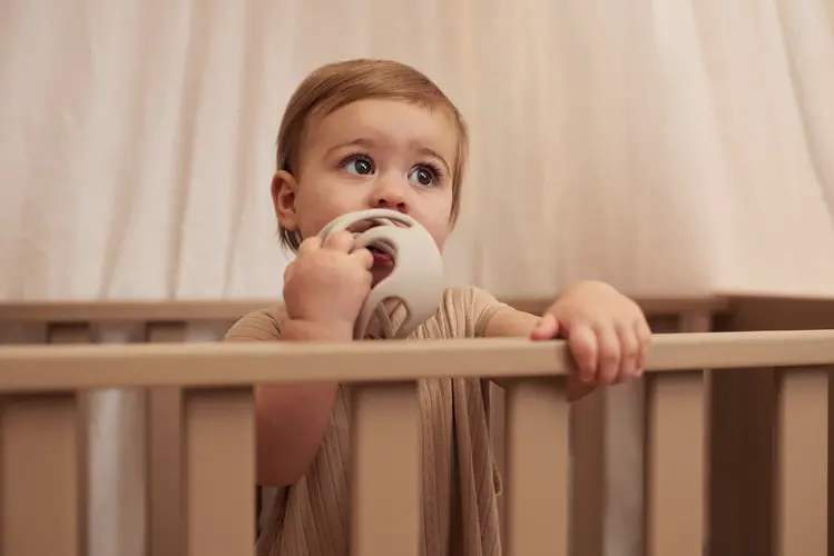 Jollein Jollein | Bijtring bal siliconen 10cm nougat