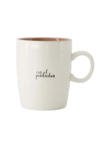 Zusss Zusss | Theemok cup of positivitea wit/lila/zwart