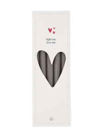 Zusss Zusss | Doosje met 10 smalle kaarsjes grijsgroen