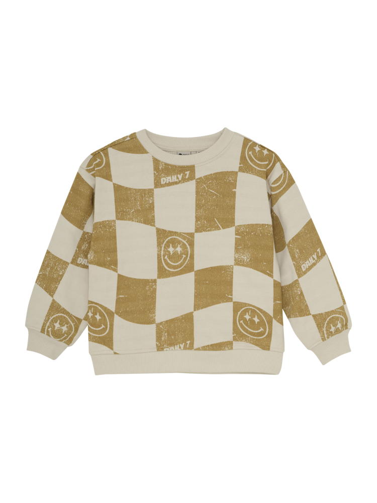 Daily7 Daily7 | Sweater oversized print sandshell