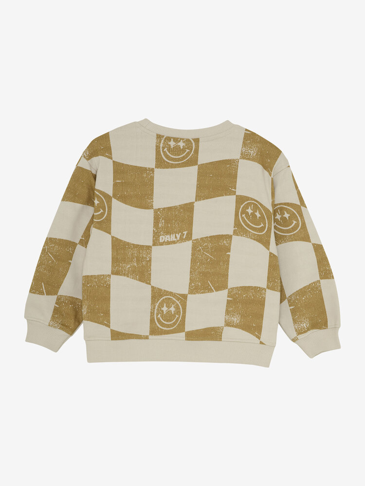 Daily7 Daily7 | Sweater oversized print sandshell