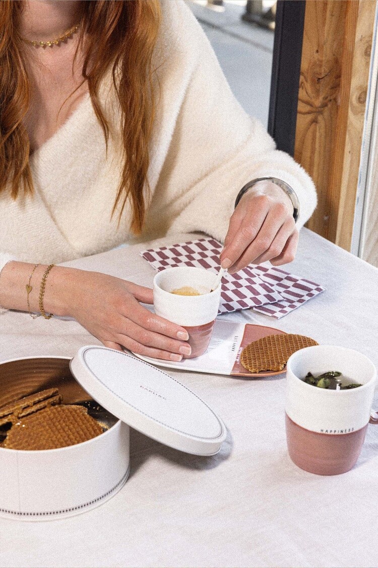 Zusss Zusss | Serveerschaal happy life burgundy