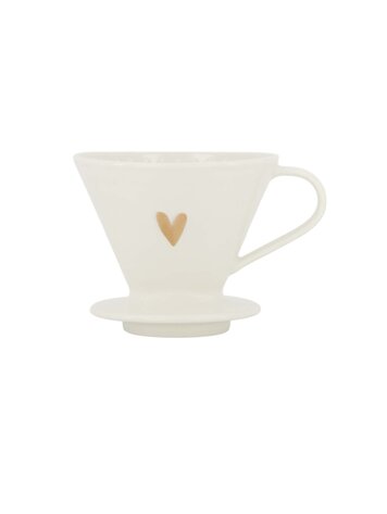 Zusss Zusss | Koffiefilterhouder hartje goud