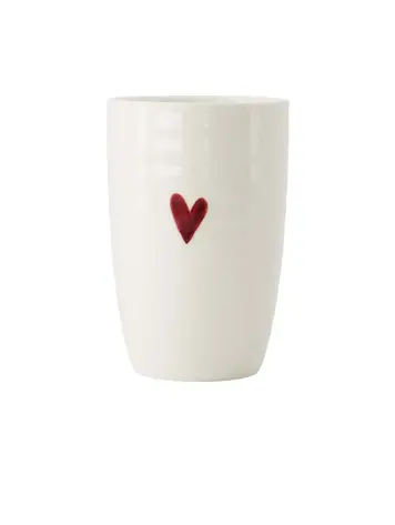 Zusss Zusss | Mok L hartje wit/rood