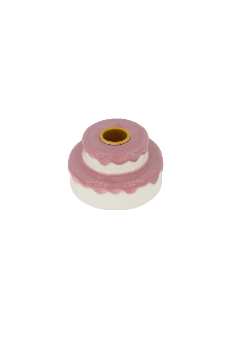 Zusss Zusss | Kandelaar keramiek taart wit/roze