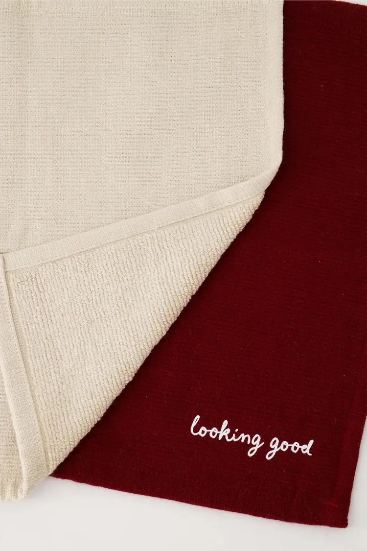 Zusss Zusss | Vaatdoekjes hartje zand/port set van 2