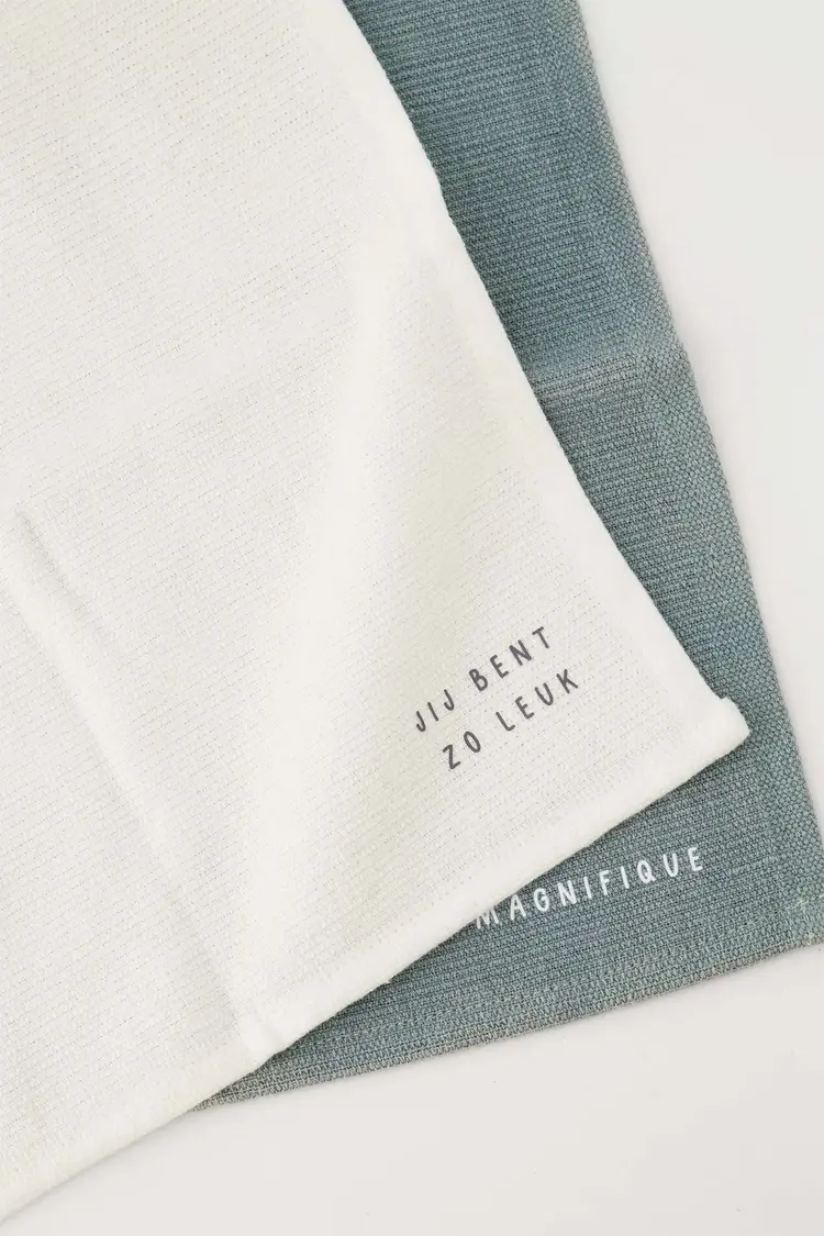 Zusss Zusss | Vaatdoekjes zo leuk grijsblauw set van 2