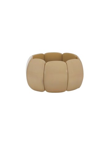 Zusss Zusss | Armband brede kralen humus