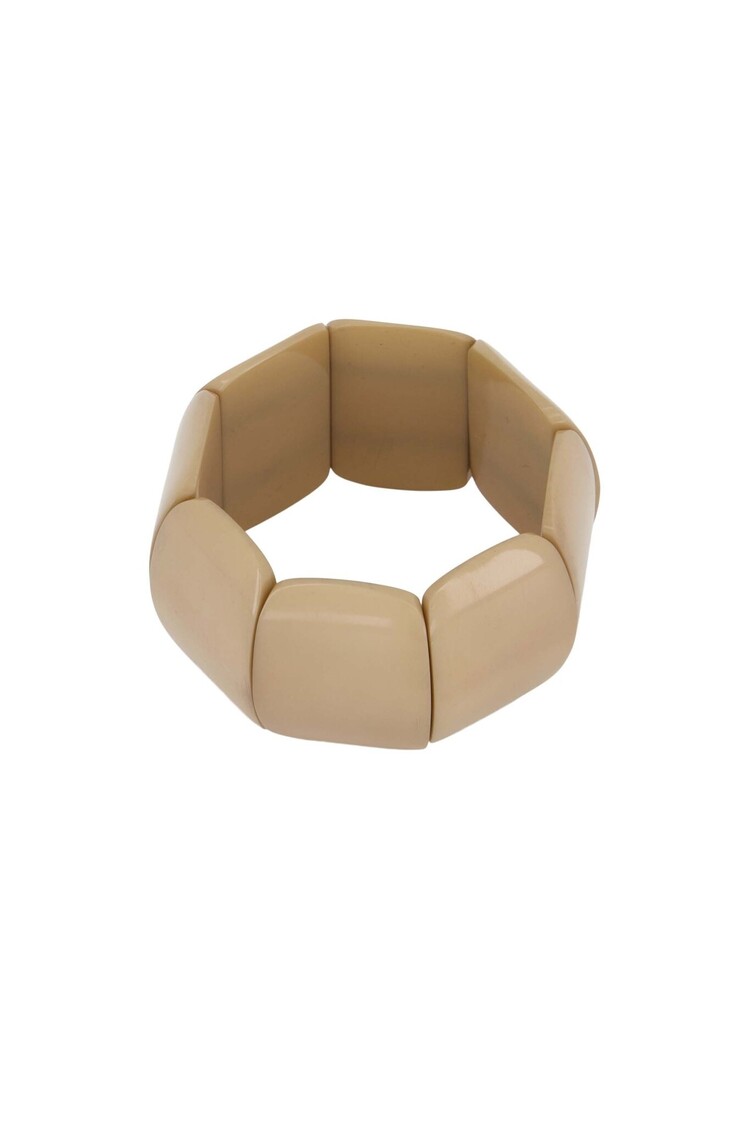 Zusss Zusss | Armband brede kralen humus