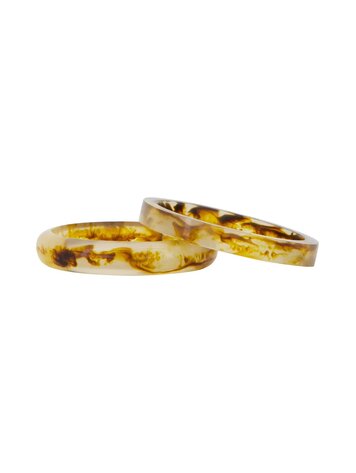 Zusss Zusss | Armbanden resin set van 2 beige - Copy