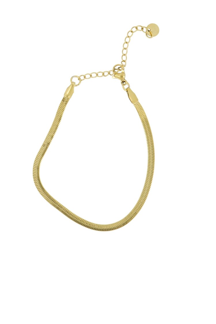 Zusss Zusss | Armband plat visgraat goud