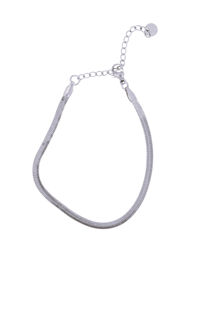 Zusss Zusss | Armband plat visgraat zilver