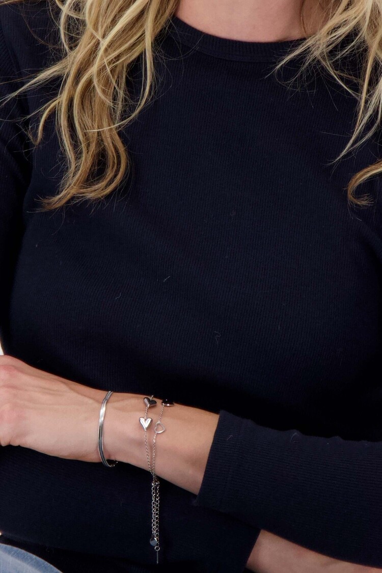 Zusss Zusss | Armband plat visgraat zilver