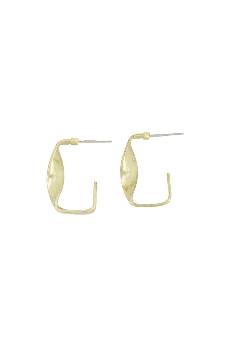 Zusss Zusss | Oorbellen gedraaid vierkant goud