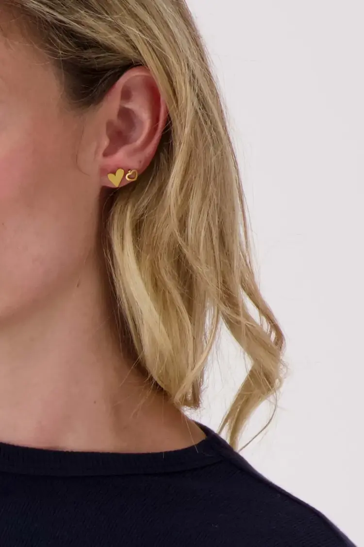 Zusss Zusss | Oorbellen studs hartje goud