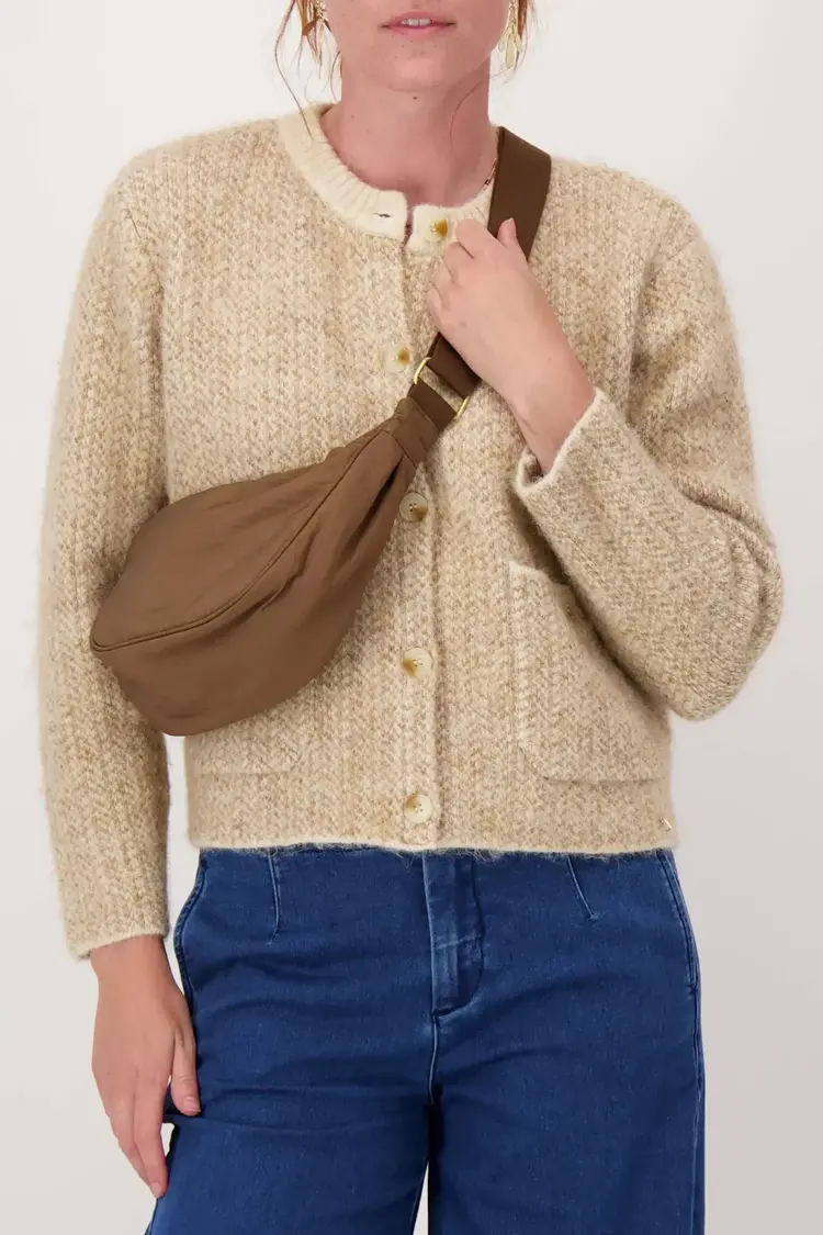 Zusss Zusss | Fanny pack nylon chocoladebruin