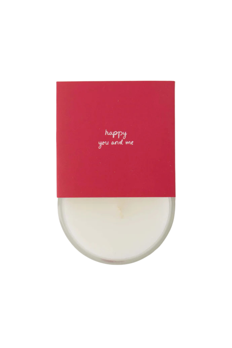 Zusss Zusss | Geurkaars in wikkel happy you and me wit/rood