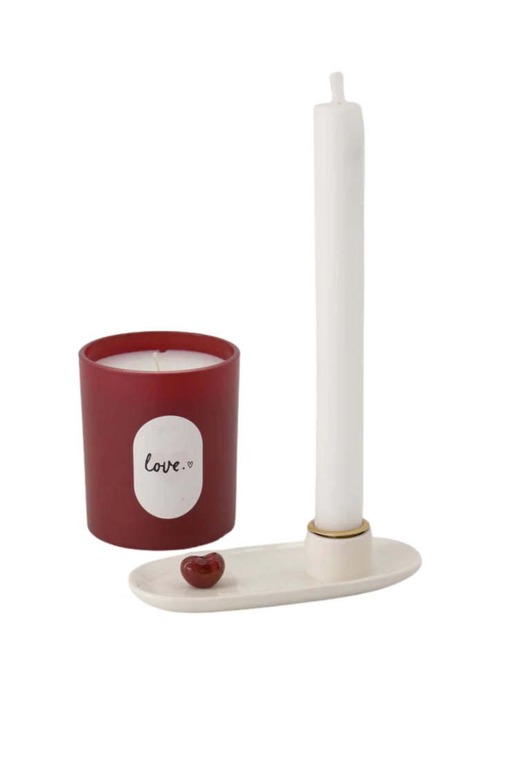 Zusss Zusss | Geurkaars glas love rood