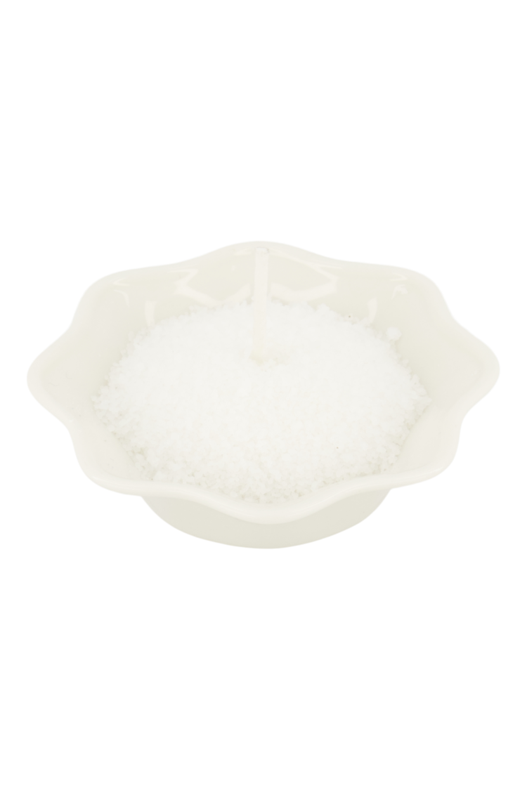 Zusss Zusss | Waxinelichthouder keramiek schulp wit