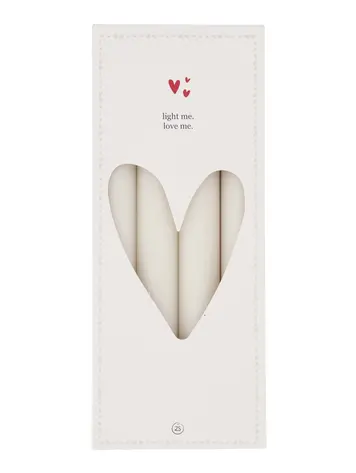 Zusss Zusss | Set van 4 rustieke kaarsen 20cm off white