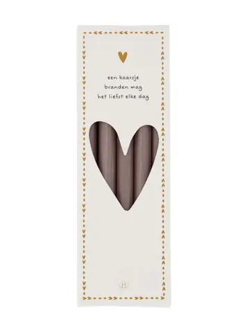 Zusss Zusss | Doosje met 10 smalle kaarsjes zand