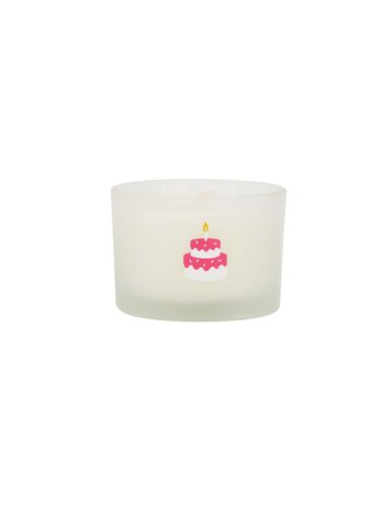Zusss Zusss | Geurkaarsje glas taart wit/roze