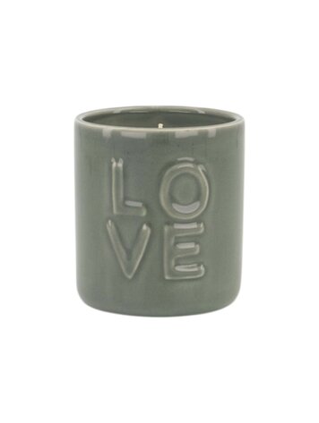 Zusss Zusss | Geurkaars keramiek love donkergroen