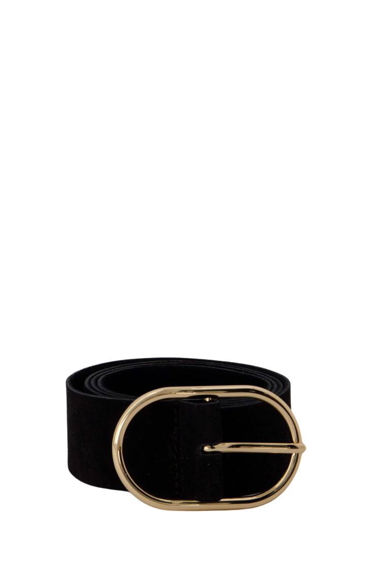 Zusss Zusss | Riem leer zwart/goud